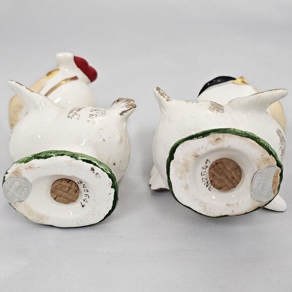 Napco Salt Pepper Shakers Anthropomorphic Valentine Boy Girl Love Birds 2647 VTG - Picture 12 of 15
